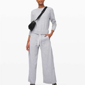 NWOT Lululemon velour wide leg pant